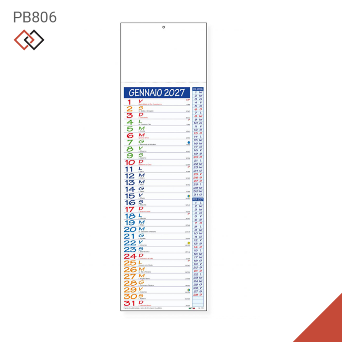 pb806 2027 calendari agende personalizzati