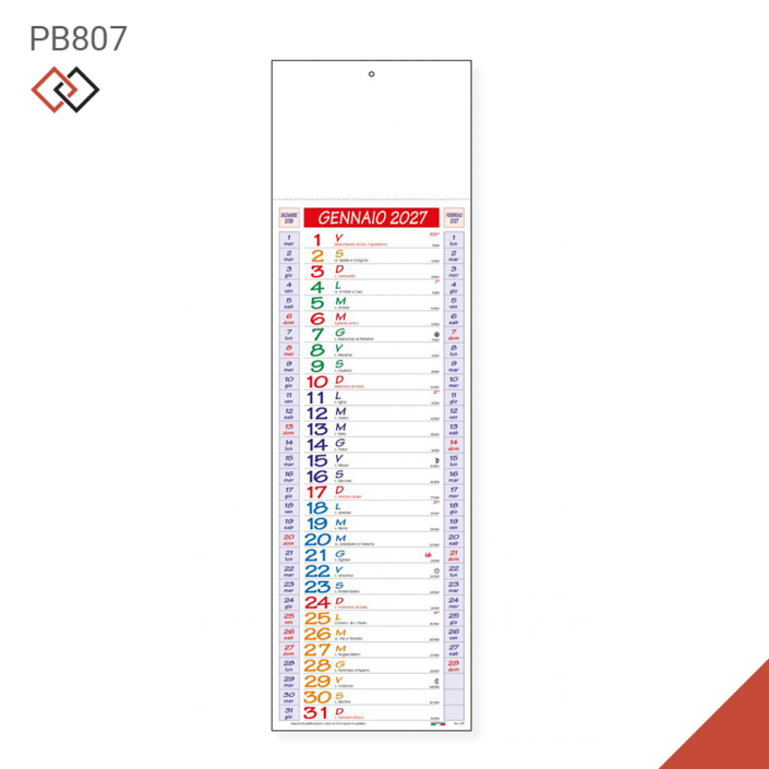 pb807 2027 calendari agende personalizzati