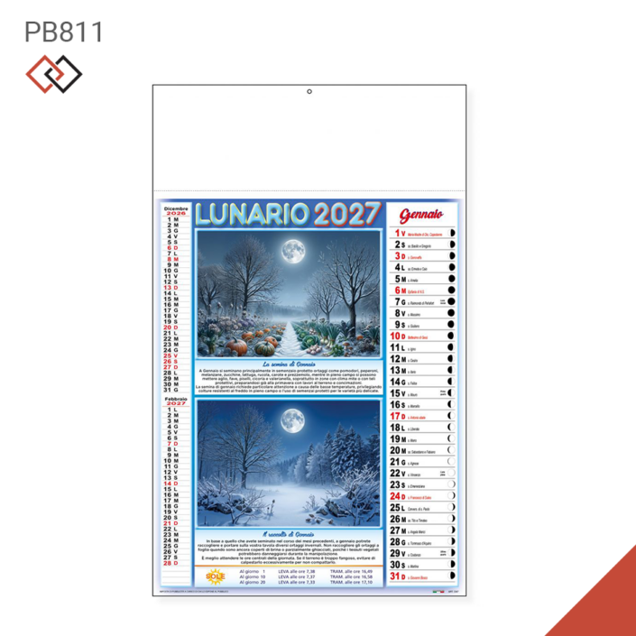 pb811 2027 calendari agende personalizzati