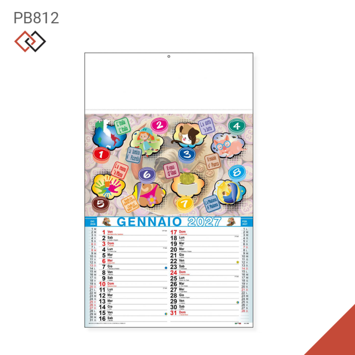 pb812 2027 calendari agende personalizzati