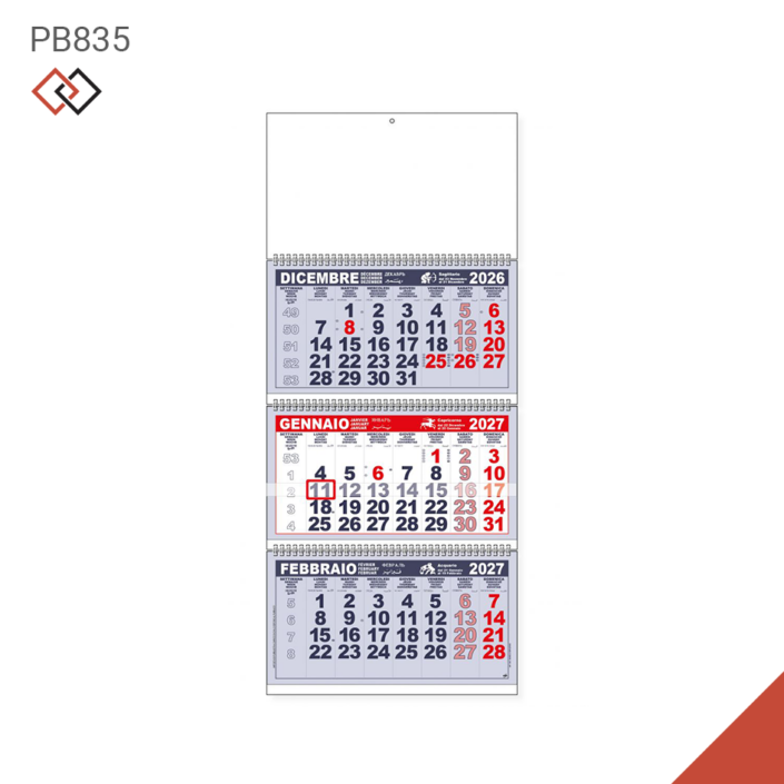pb835 2027 calendari agende personalizzati